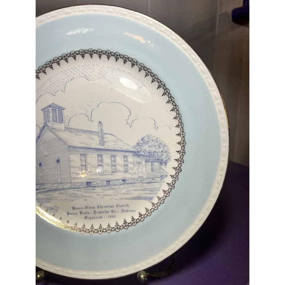 World Wide‎ Art Commemorative Plate Buena Vista Christian Church 1855